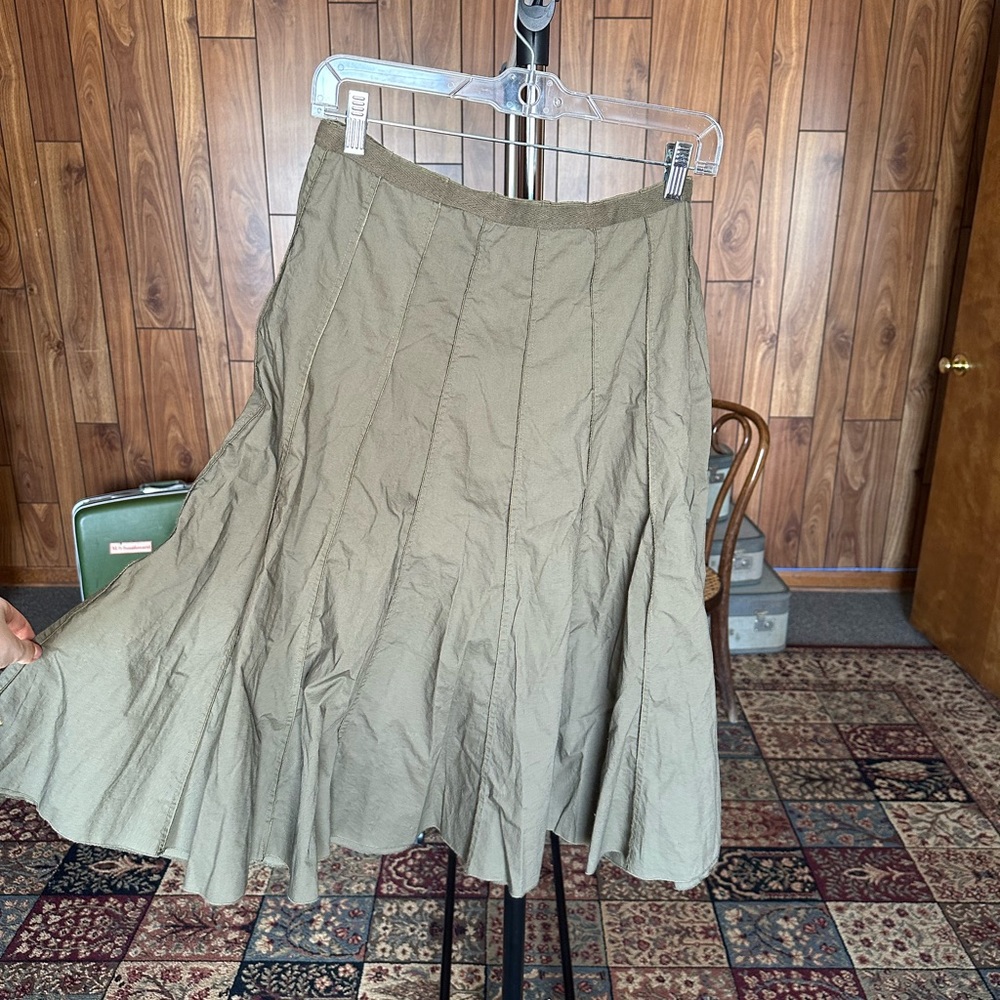 Charter Club Organic Cotton Pleated Flutter Skirt - Size 10
